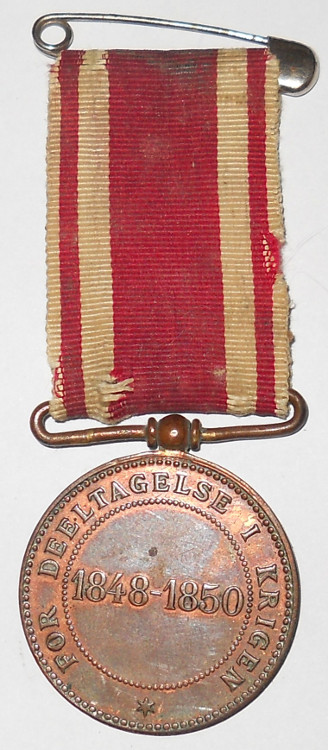 Medalje 1848-50 bagside